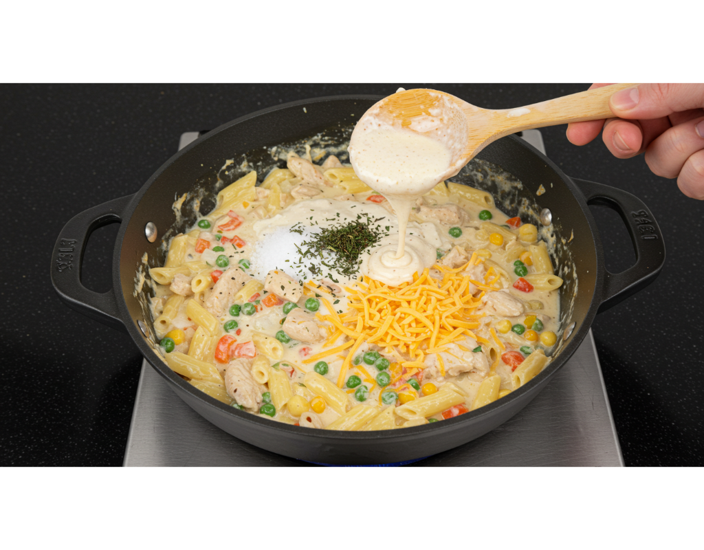 Easy Chicken Pot Pie Pasta: Your Ultimate Comfort Food Fix! 4 Chicken Pot Pie Pasta