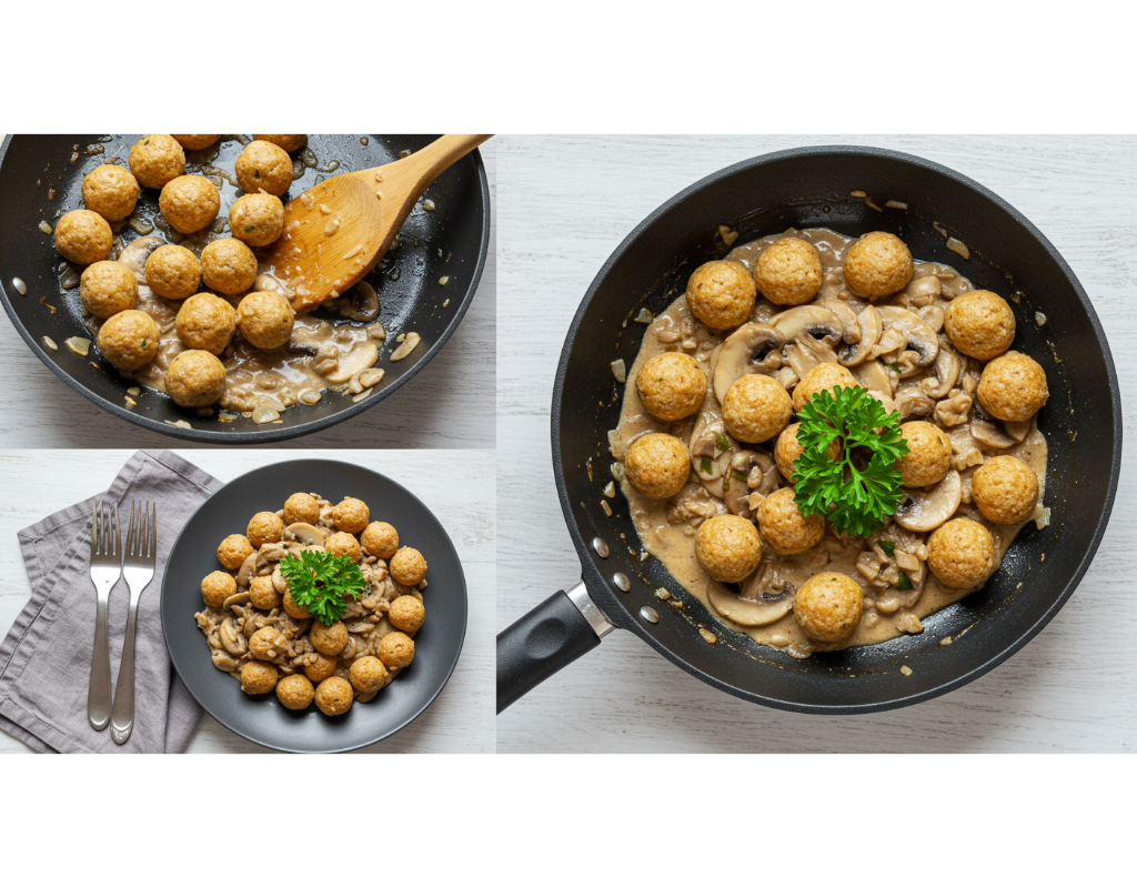 Mushroom Stroganoff with Wheatballs: How to -Tips, Video, Guide