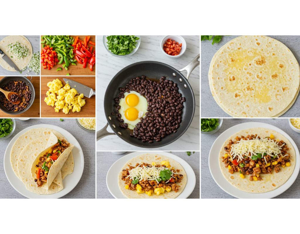 Hearty Black Bean Breakfast Burritos: Easy Recipe, Tips & Video 7 Breakfast Burritos with Black Beans