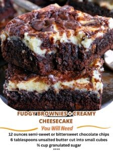 Fudgy brownies & creamy cheesecake