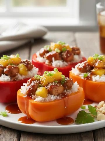 30-Minute Teriyaki Pineapple Chicken & Rice Stuffed Peppers: A Weeknight Favorite! 9 30-Minute Teriyaki Pineapple Chicken & Rice Stuffed Peppers: A Weeknight Favorite!