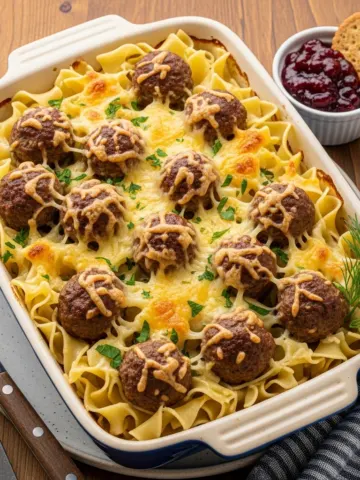 Comforting Swedish Meatball Noodle Bake – Best Easy Family Dinner Recipe! 1 Comforting Swedish Meatball Noodle Bake – Best Easy Family Dinner Recipe!
