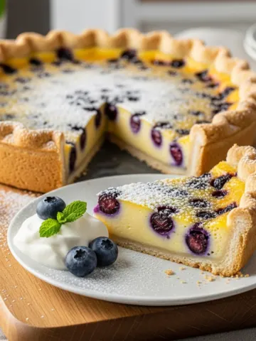 Delicious Creamy Blueberry Custard Pie – Your New Favorite Summer Dessert!
