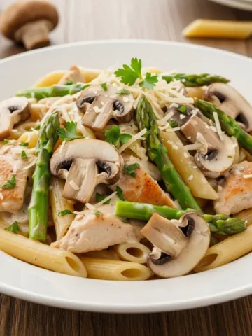 Creamy Mushroom and Asparagus Chicken Penne – Best One-Pot Dinner Recipe!