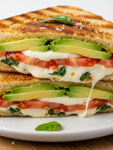 Crispy Avocado, Mozzarella & Tomato Grilled Cheese: A Healthy Twist!