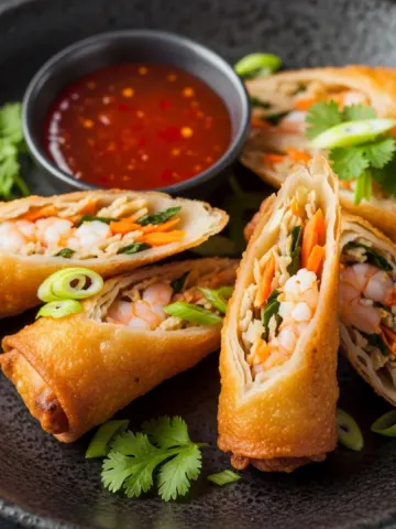 Crispy Shrimp Egg Rolls: The Ultimate Easy Appetizer or Snack Recipe! 4 Crispy Shrimp Egg Rolls: The Ultimate Easy Appetizer or Snack Recipe!
