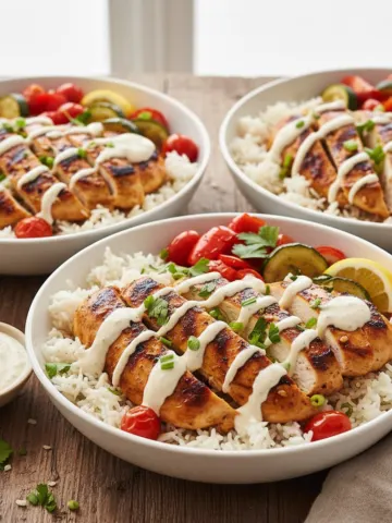 Ultimate Flavorful Chicken & Rice Bowls with Creamy Garlic Sauce Recipe 15 Ultimate Flavorful Chicken & Rice Bowls with Creamy Garlic Sauce Recipe
