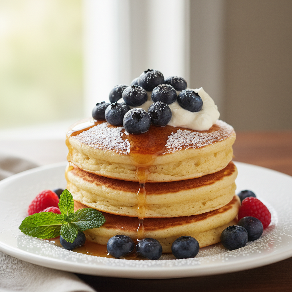 Fluffy Mini Pancakes: Your Ultimate Quick Guide to Deliciousness 2 A stack of fluffy mini pancakes drizzled with maple syrup and fresh berries, ready for a quick and delicious breakfast.