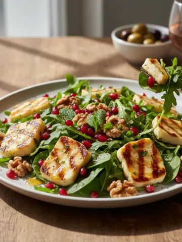 Vibrant Halloumi Pomegranate & Walnut Salad: A Flavorful Mediterranean Delight 18 Vibrant Halloumi Pomegranate & Walnut Salad: A Flavorful Mediterranean Delight