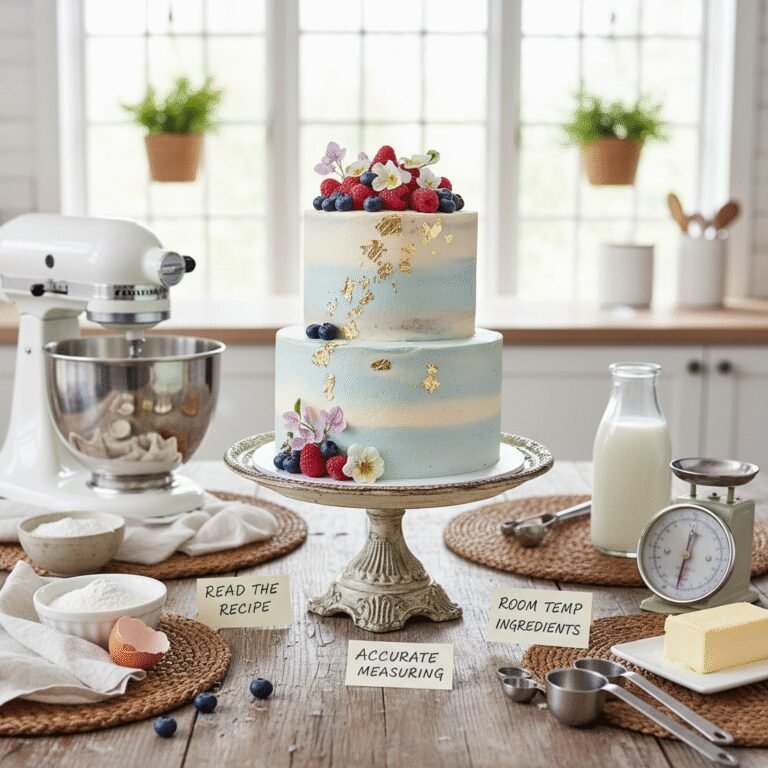 Master Homemade Cake Baking: Essential Tips for Fluffy Perfection 3 Beautifully baked golden-brown homemade cake cooling on a wire rack, embodying perfect baking results.