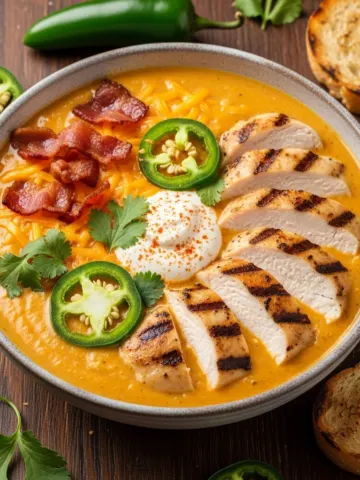 Spicy Smoky Jalapeño Popper Soup with Grilled Chicken: The Ultimate Comfort Bowl! 2 Spicy Smoky Jalapeño Popper Soup with Grilled Chicken: The Ultimate Comfort Bowl!