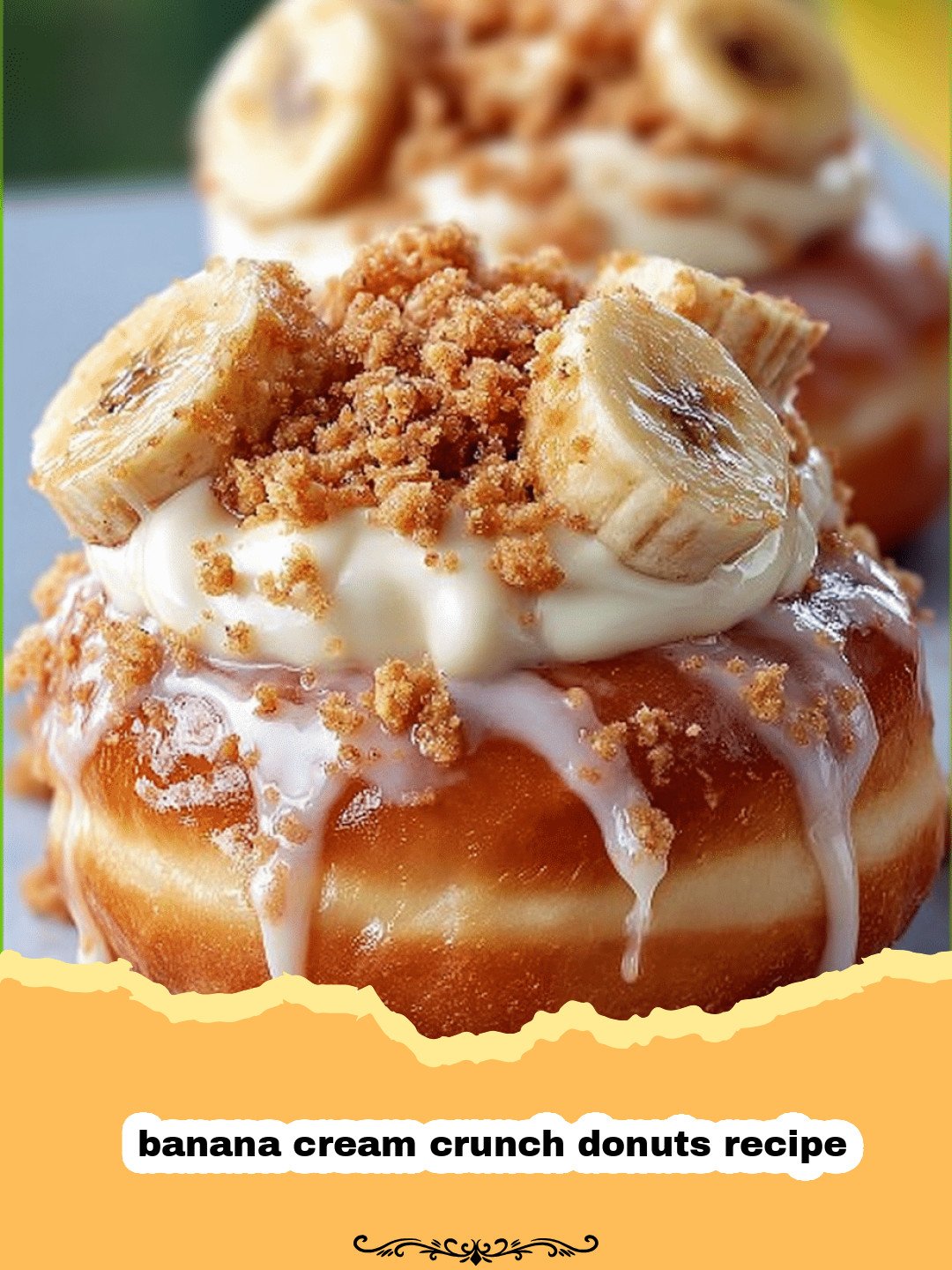 Banana Cream Crunch Donuts Preparation