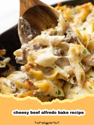 The Ultimate Cheesy Beef Alfredo Bake: A Family Favorite Dinner!