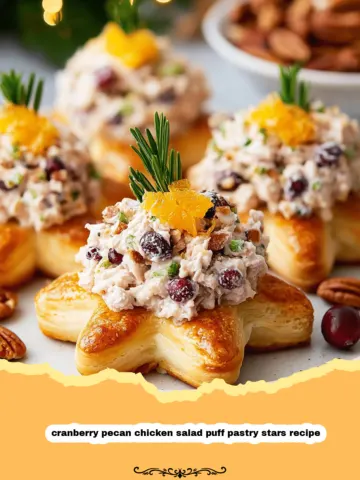 Elegant Cranberry Pecan Chicken Salad Puff Pastry Stars 24 Elegant Cranberry Pecan Chicken Salad Puff Pastry Stars