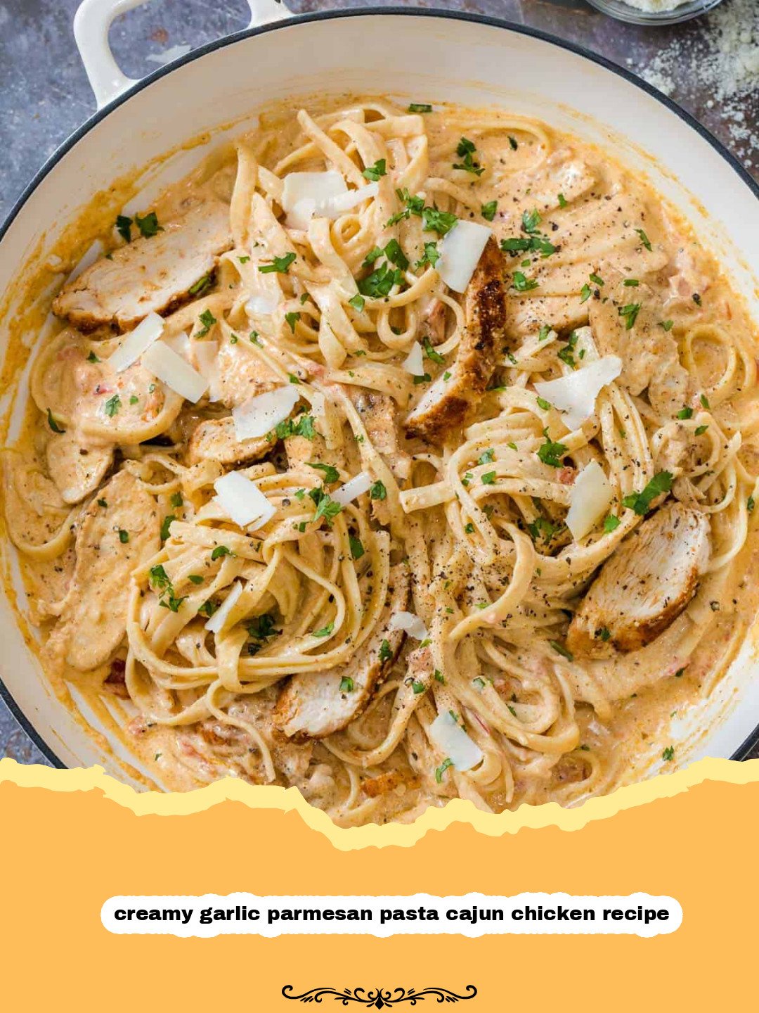 Creamy Garlic Parmesan Pasta with Cajun Chicken Preparation