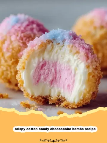 Whimsical Wonders: Crispy Cotton Candy Cheesecake Bombs That Will Blow Your Mind!