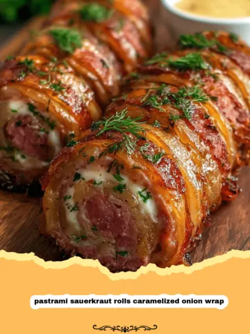 The Ultimate Pastrami Sauerkraut Rolls with Caramelized Onion Wrap: A Deli-Inspired Delight!