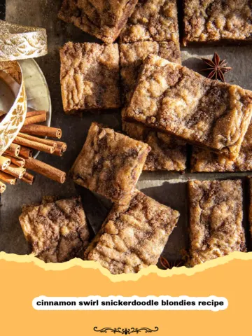 Irresistible Cinnamon Swirl Snickerdoodle Blondies: The Ultimate Comfort Bake!