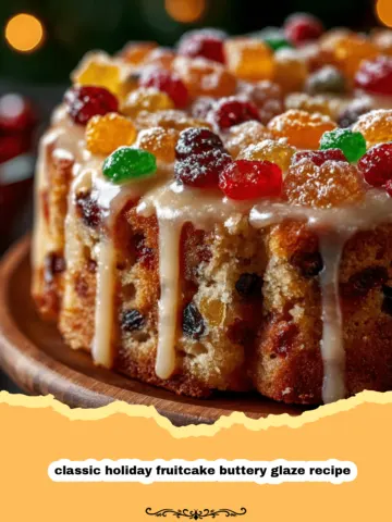 The Ultimate Classic Holiday Fruitcake with Buttery Glaze