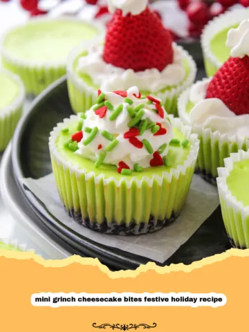 Whimsical & Wonderful: Easy No-Bake Mini Grinch Cheesecake Bites for the Holidays! 12 Whimsical & Wonderful: Easy No-Bake Mini Grinch Cheesecake Bites for the Holidays!