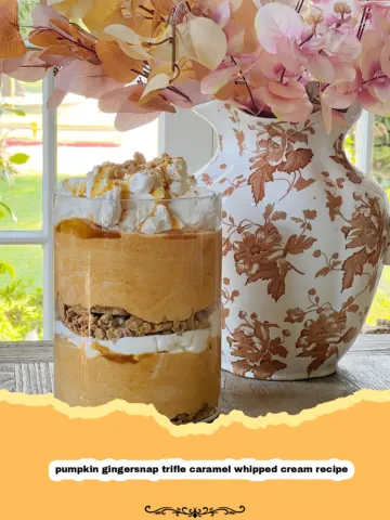 The Ultimate Pumpkin Gingersnap Trifle with Caramel Whipped Cream