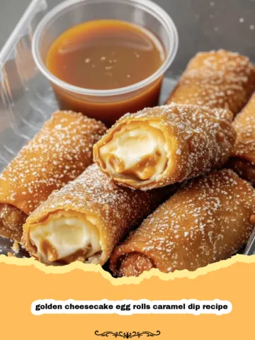 Golden Cheesecake Egg Rolls with Caramel Dip: A Dessert Revelation!