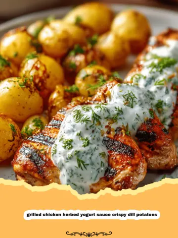 Summer Perfection: Grilled Chicken, Herbed Yogurt Sauce & Crispy Dill Potatoes 1 Summer Perfection: Grilled Chicken, Herbed Yogurt Sauce & Crispy Dill Potatoes