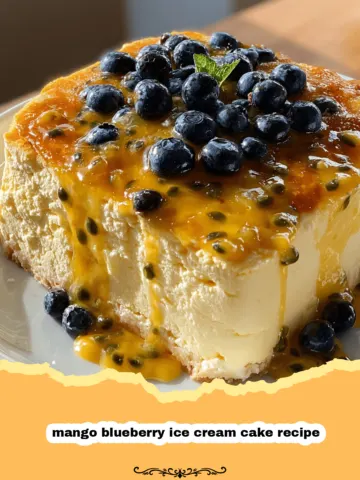 Summer Bliss in Every Bite: The Ultimate Mango Blueberry Ice Cream Cake Recipe