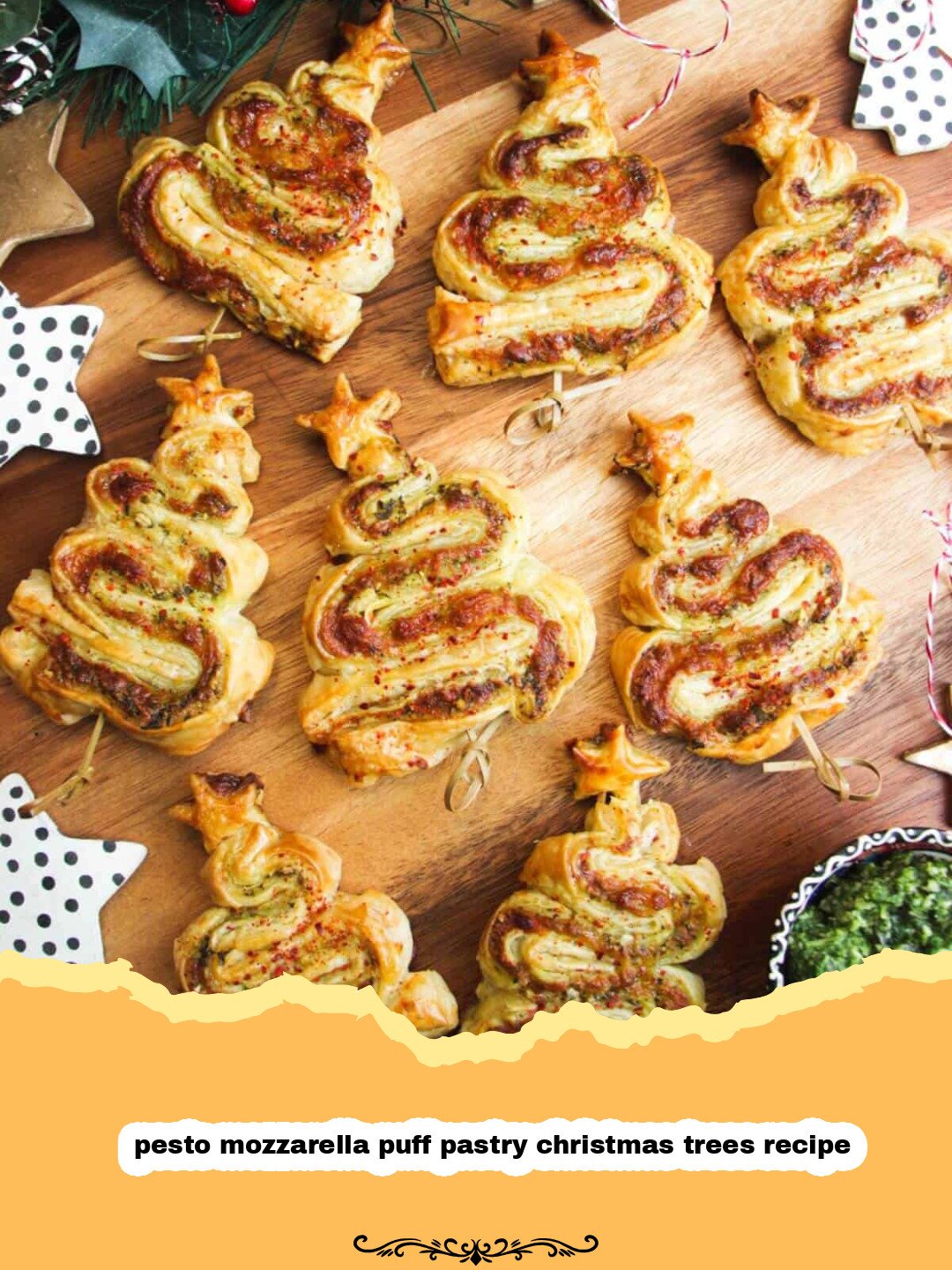 Whimsical & Delicious: The Ultimate Pesto Mozzarella Puff Pastry Christmas Trees! 4 Pesto Mozzarella Puff Pastry Christmas Trees Preparation