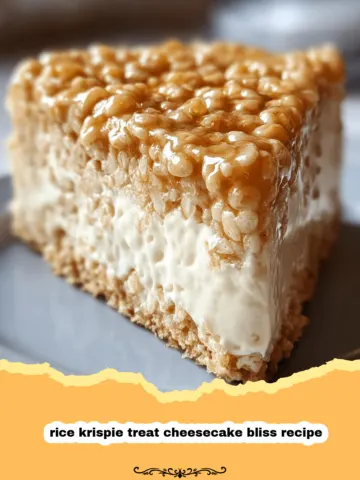 Ultimate Rice Krispie Treat Cheesecake Bliss: A No-Bake Dream!