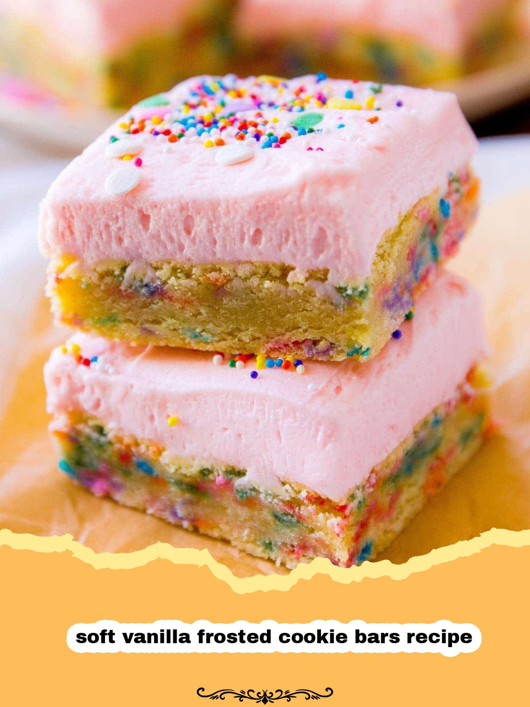 Soft Vanilla Frosted Cookie Bars Preparation