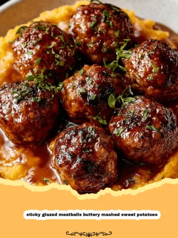 Cozy & Comforting: Sticky Glazed Meatballs with Buttery Mashed Sweet Potatoes 13 Cozy & Comforting: Sticky Glazed Meatballs with Buttery Mashed Sweet Potatoes