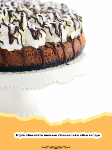 Decadent Triple Chocolate Mousse Cheesecake Slices: A Symphony of Sweetness