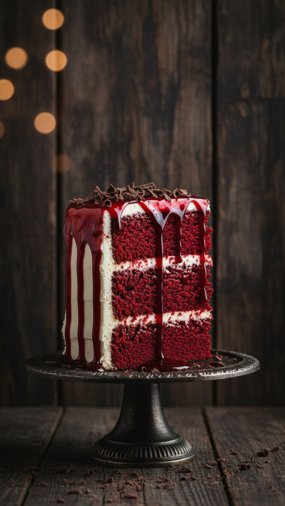 Blood Drip Red Velvet Cake Preparation