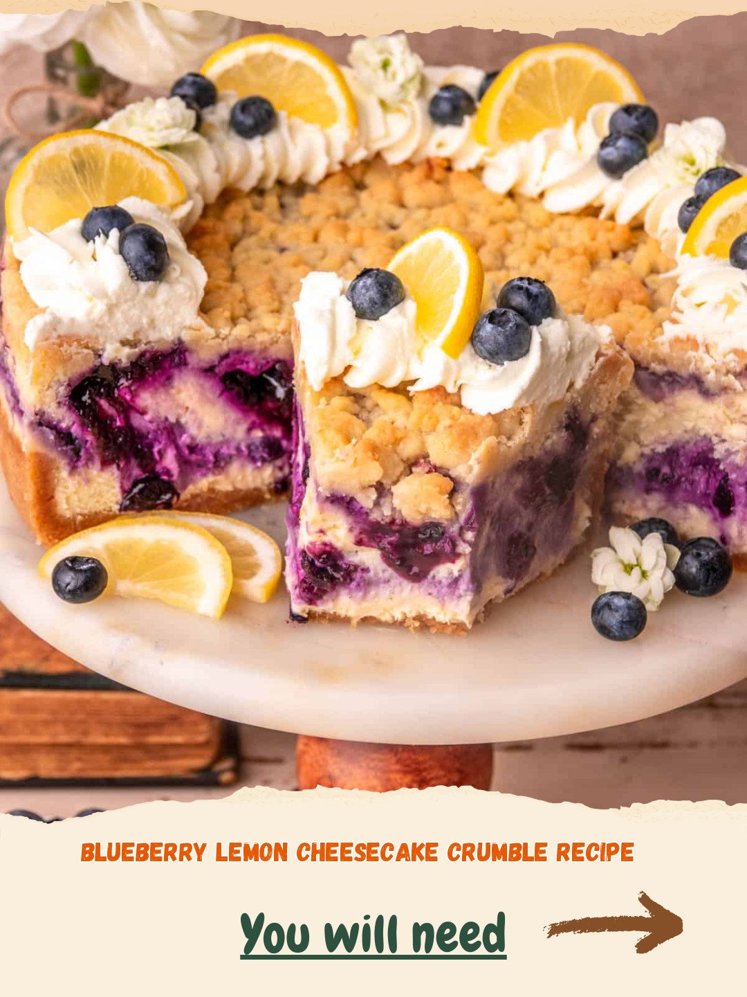 Blueberry Lemon Cheesecake Crumble Preparation