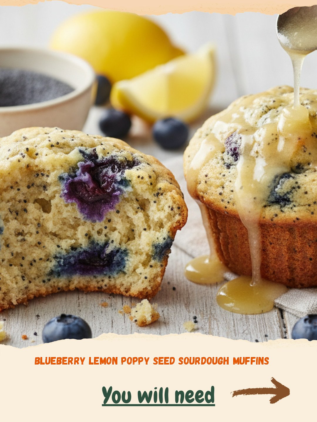 Divine Blueberry Lemon Poppy Seed Sourdough Muffins: A Taste of Homemade Bliss 4 Blueberry Lemon Poppy Seed Sourdough Muffins Preparation