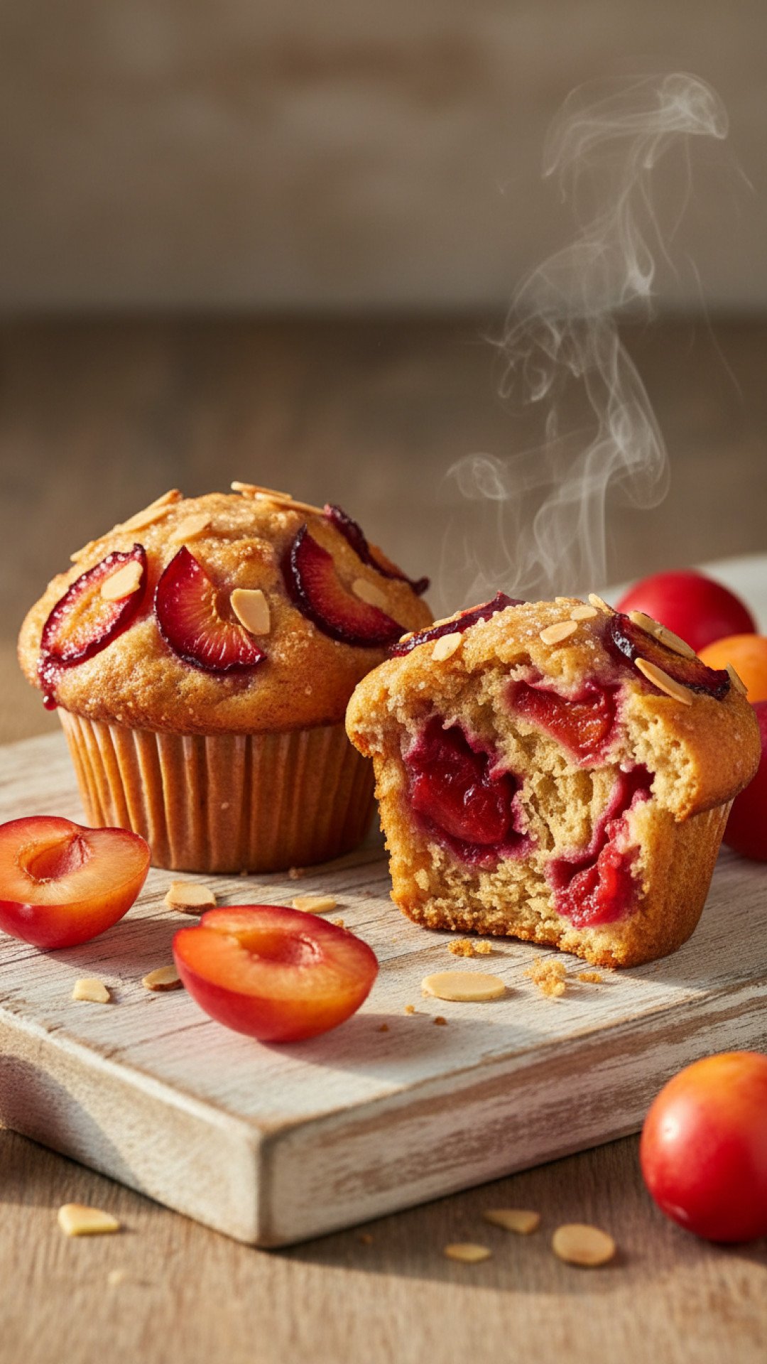 The Most Delicious Cherry Plum Muffins You Will Ever Taste 4 Buttery Cherry Plum Muffins with a Tart Twist Preparation