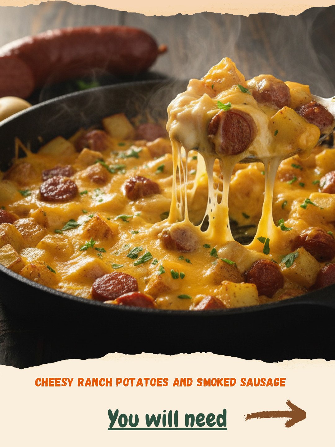 Cheesy Ranch Potatoes and Smoked Sausage Skillet: Your New Weeknight Hero 4 Cheesy Ranch Potatoes and Smoked Sausage Skillet Preparation