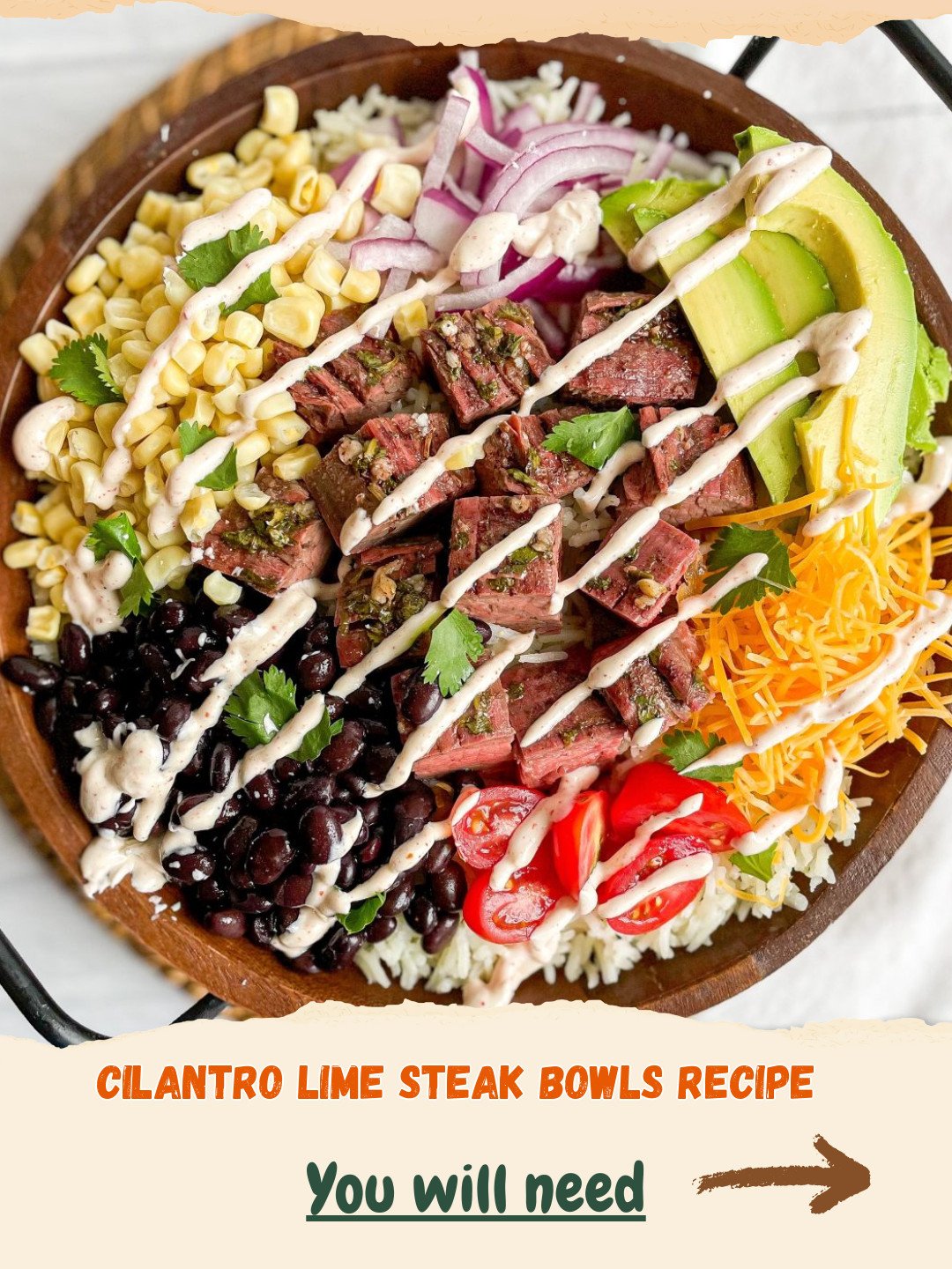 Cilantro Lime Steak Bowls Preparation