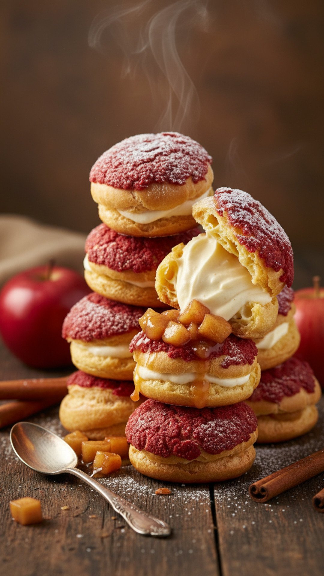 Cinnamon Apple Cream Puffs Preparation
