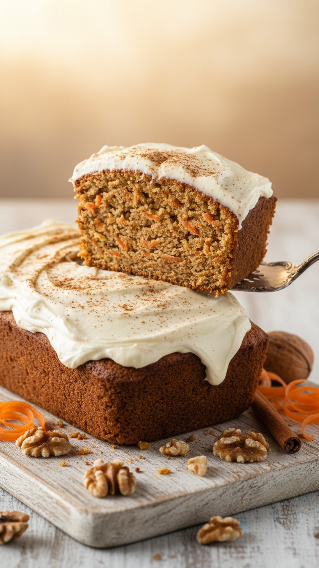 Cinnamon Walnut Carrot Cake Loaf Preparation