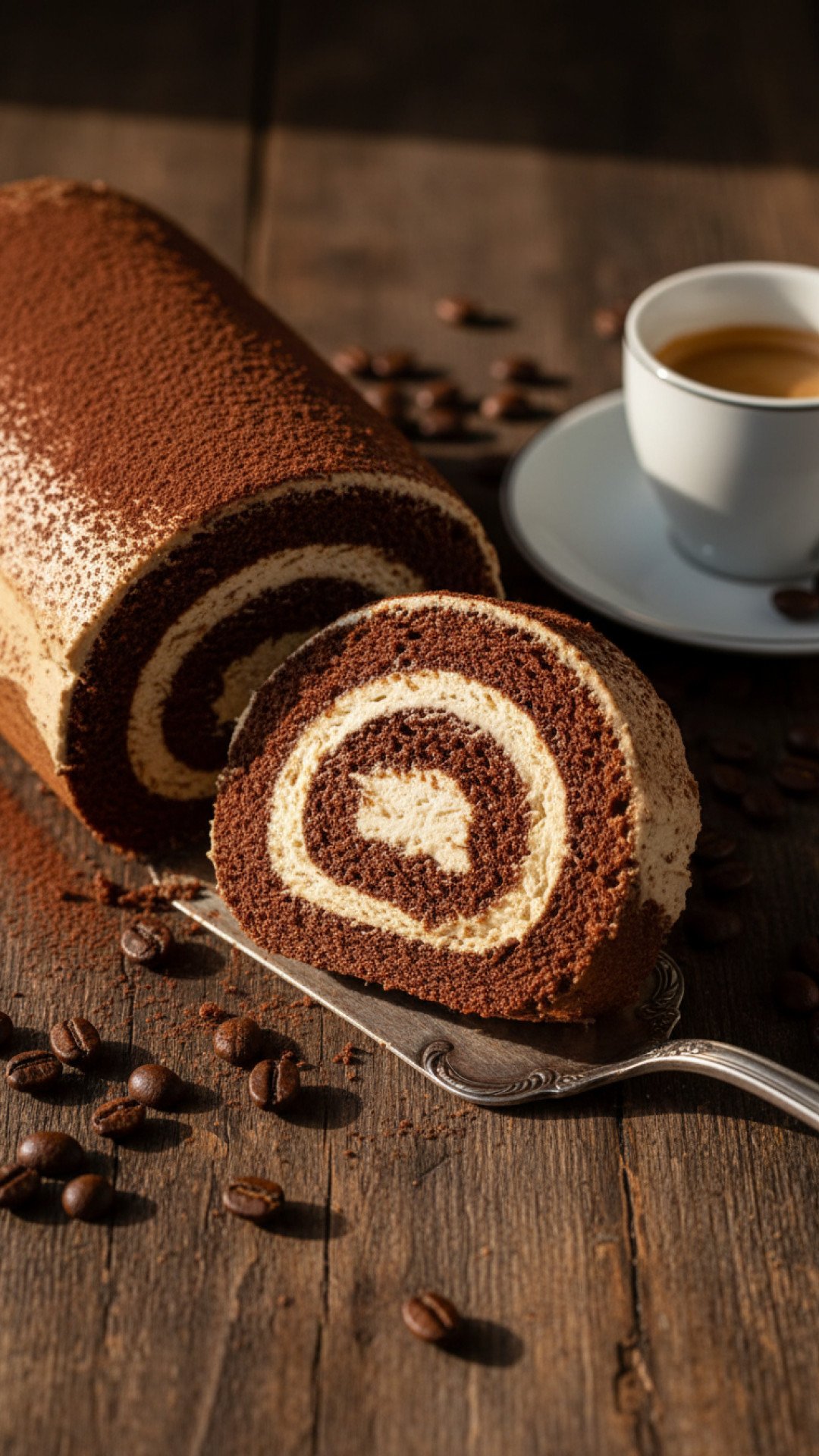 Classic Mocha Roll Cake Preparation