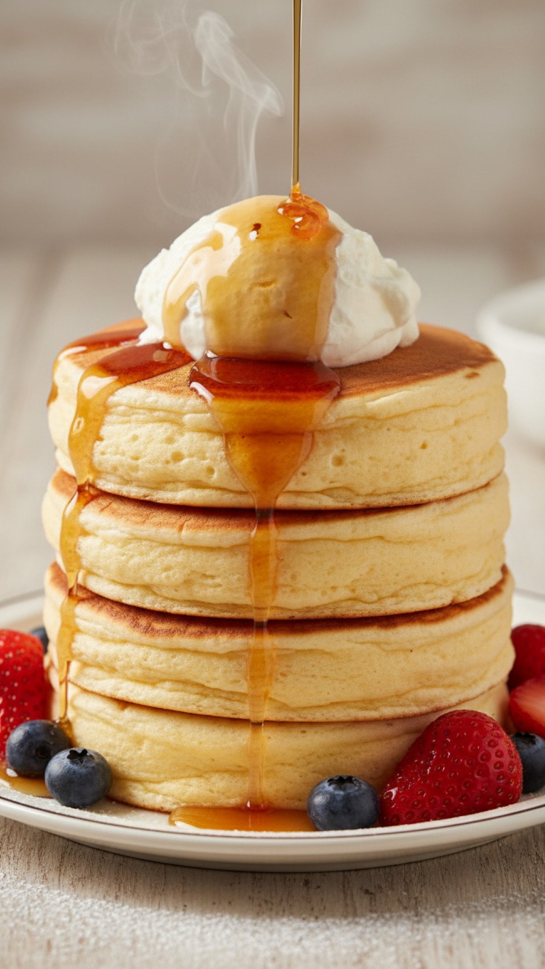 Cloud-Like Japanese Souffle Pancakes Preparation