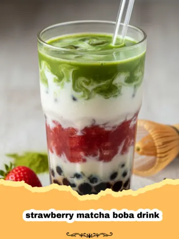 The Most Refreshing Strawberry Matcha Boba Drink You Will Ever Make