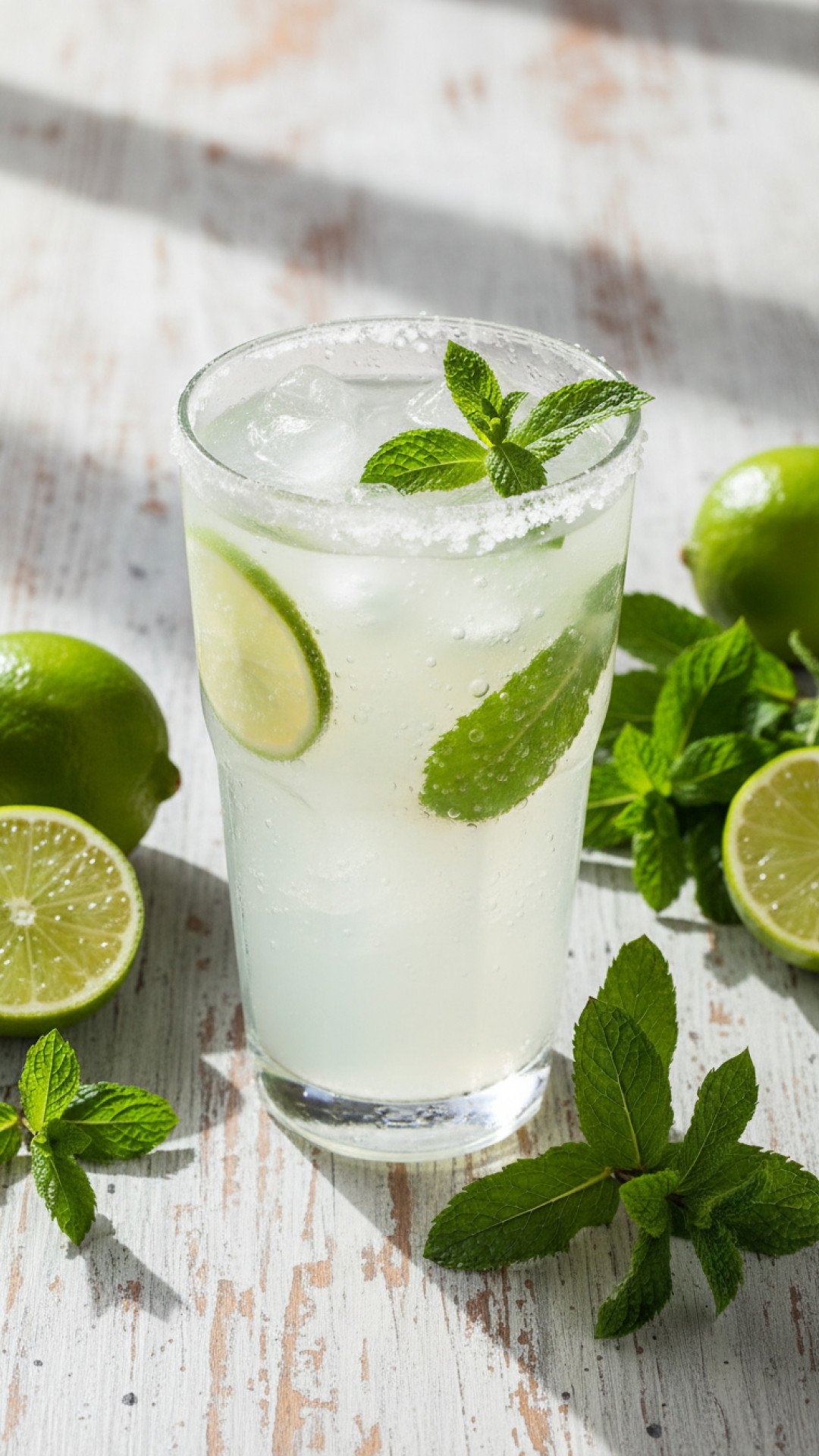 Creamy Coconut Mojito Mocktail Preparation