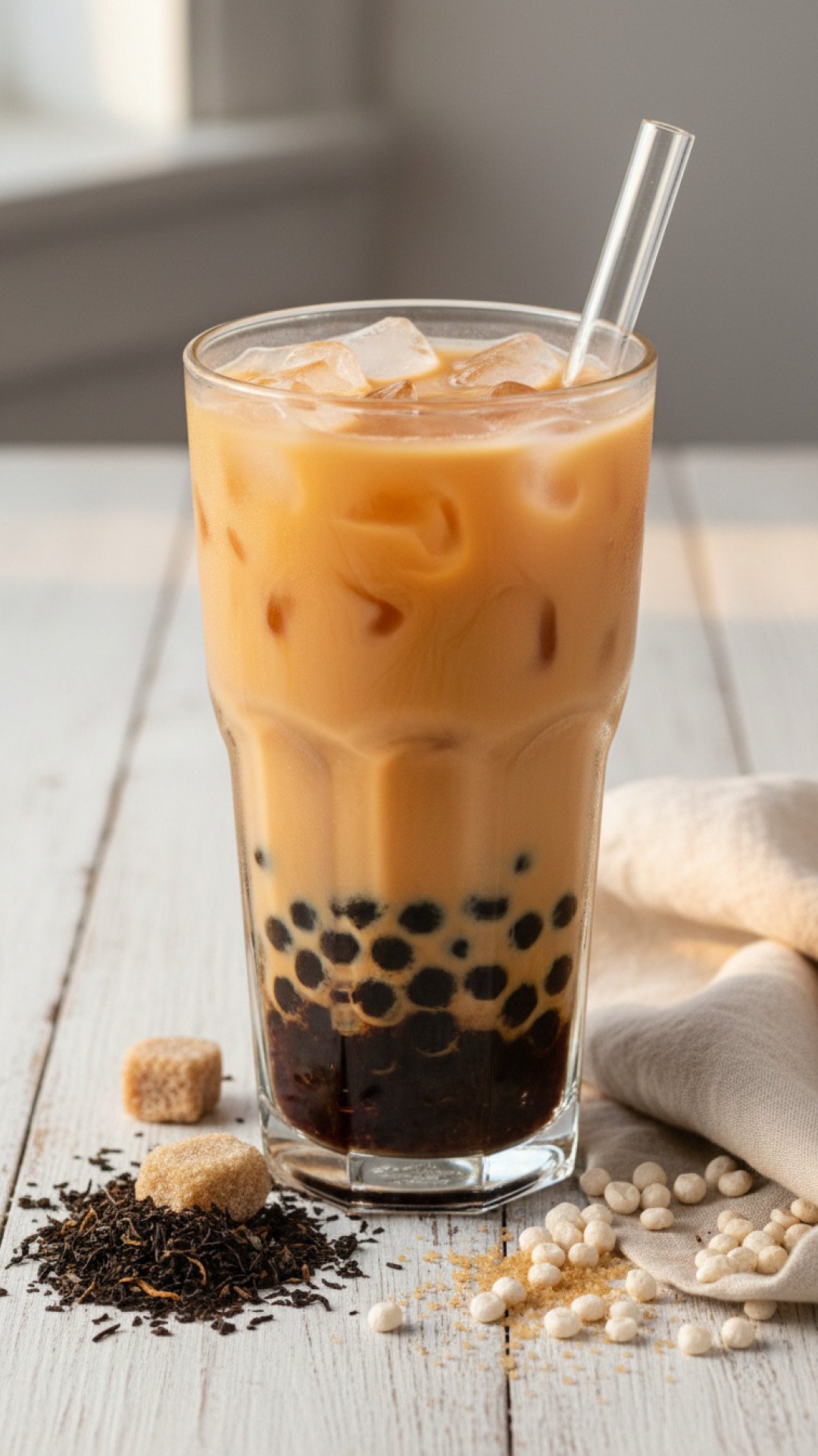 Creamy Earl Grey Milk Tea with Boba Preparation