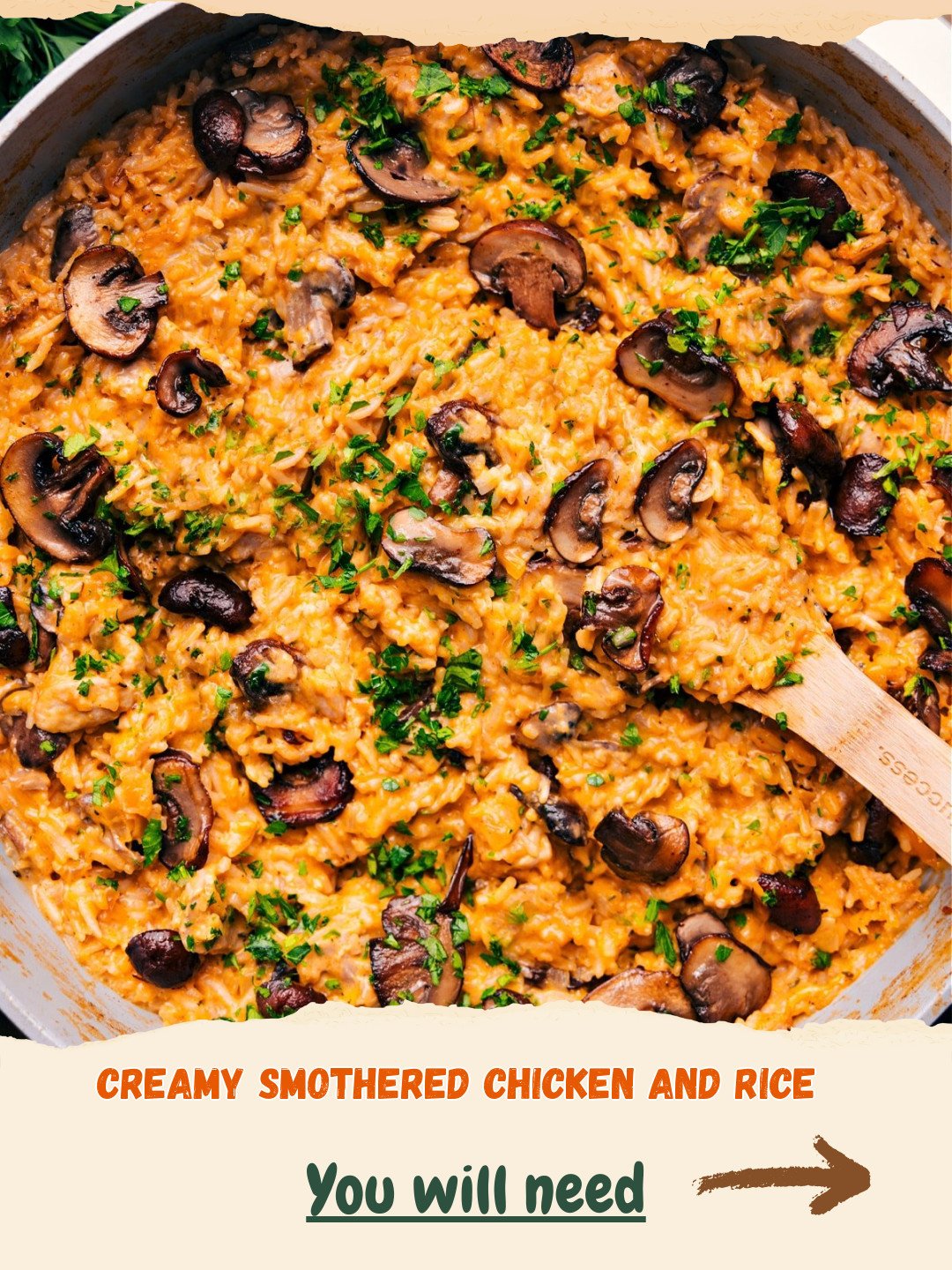 Creamy Smothered Chicken and Rice Preparation