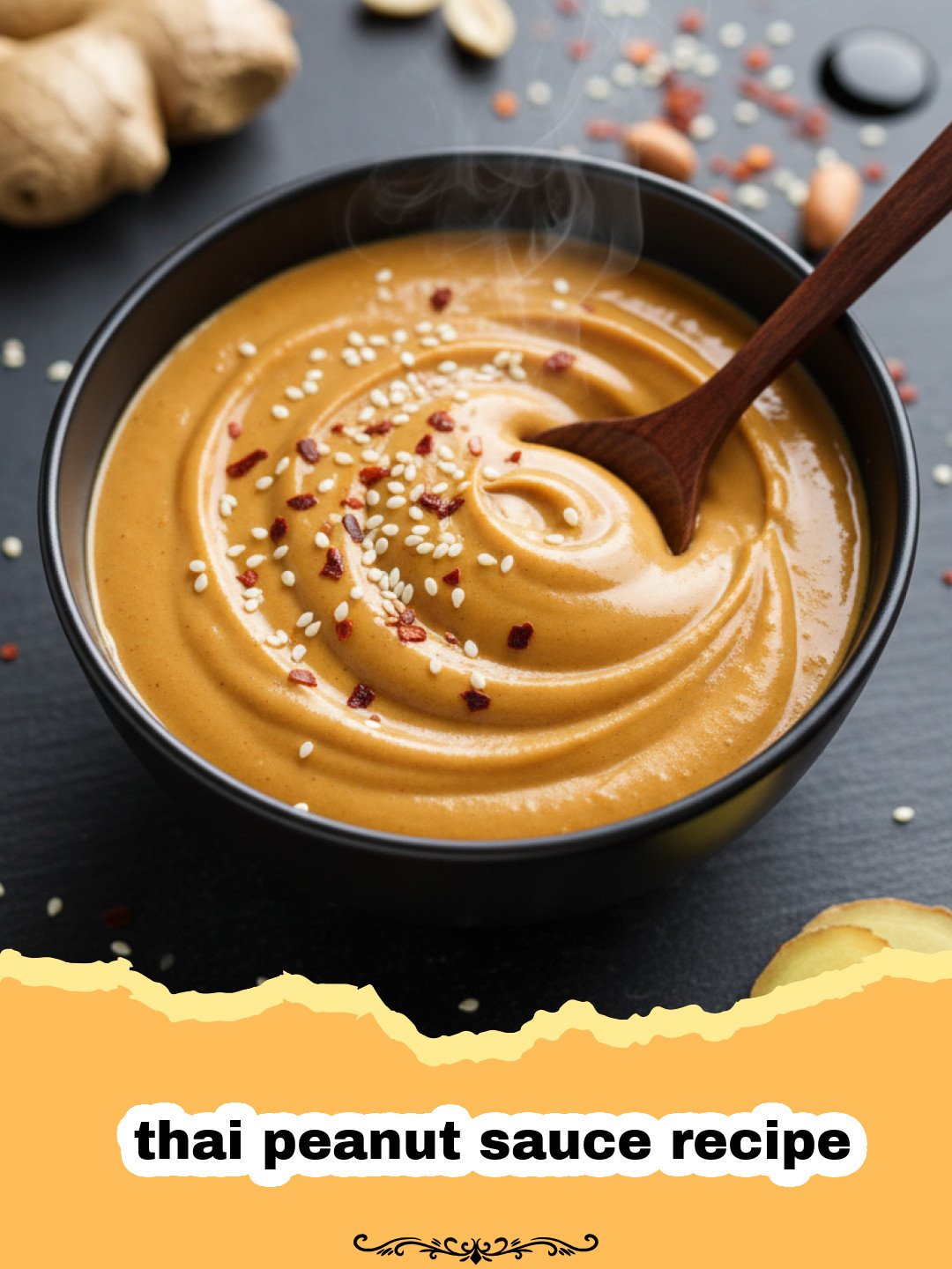 The Ultimate Thai Peanut Sauce Recipe: Creamy, Tangy, and Perfectly Spicy 3 thai peanut sauce recipe - A glass bowl filled with creamy Thai peanut sauce garnished with crushed peanuts and cilantro.