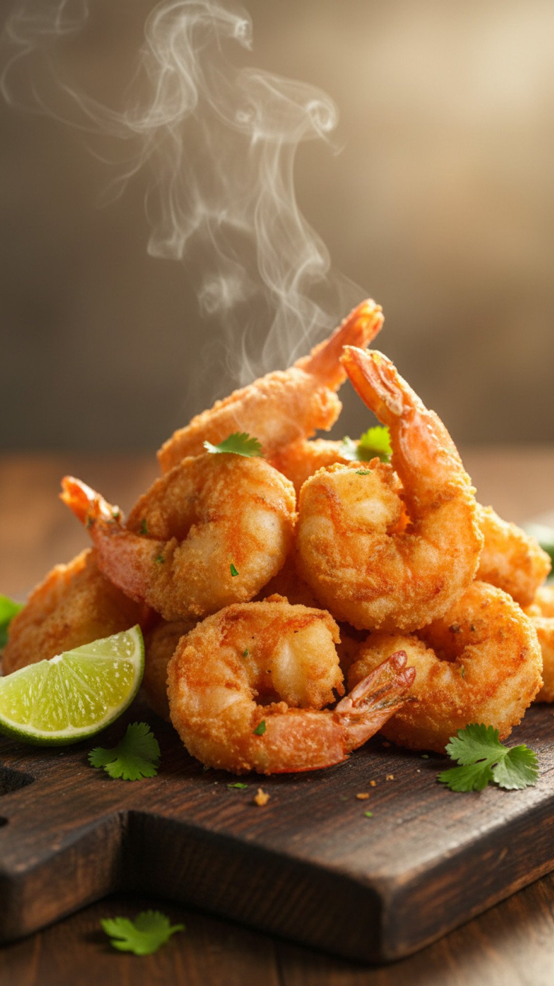 Crispy Garlic Parmesan Gluten-Free Shrimp: Your New Weeknight Favorite! 3 Plate of golden brown crispy garlic parmesan gluten-free shrimp garnished with fresh parsley.