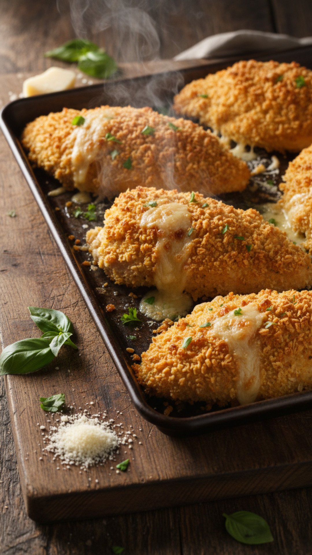 Crispy Parmesan Chicken Bake Preparation